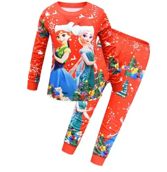 Disney Dívky Chlapci Bavlněné Pyžamo sady Kreslený Zmrazené batole oblečení na Spaní pyžama dětské Pyjama oblek dětské oblečení Oblek
