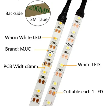 LED Pásky napájené Baterií Proužek Světla 50CM 1M 2M Pásky SMD 3528 LED Strip Světlo s Pohybovým Senzorem pro Noční Lampa