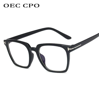 OEC CPO Nový Design Náměstí Jasné Brýle, Ženy, Vintage Brýle Muži Náměstí Plastové Oko Podívaná Rám Jasné Objektiv Unisex O526