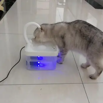 Automatic Cirkulující Zásobník Vody Pro domácí Zvířata Kočka Zásobník Vody LED Pet Automatické pítko Pro domácí