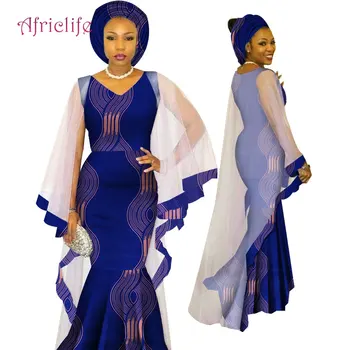 Březen Headwrap Ankara Africké Tisk Módní Šaty Nejnovější Africké Tradiční Etnické Styl Ženy, Oblečení WY4624