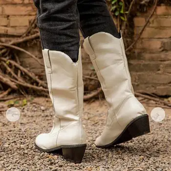 Ženy Boty Módní Zimní Výšivkou Hot Prodej PU Kůže Ženy Boty Platforma Nízkými Podpatky Ležérní Zapatos Mujer Sapato 4X019