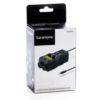 Saramonic SmartRig+ XLR/3,5 mm Mikrofon Audio Mixer Předzesilovač A Kytarové Rozhraní pro DSLR Fotoaparát iPhone 7 7 6 iPad iPod Xiaomi