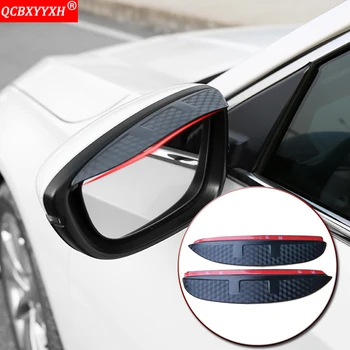 Car Styling Uhlíkových Vláken Vzor Zpětné Zrcátko Obočí Déšť Zařízení Shield Anti-pláštěnka Pro Toyota VIOS Yaris Avalon 2008-2019