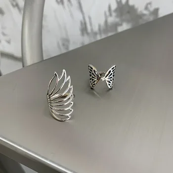 Hangzhi Výklenek Design Studený Vítr Retro Wings Butterfly In Trendy Módní Jednoduchý Index Prst Prsten pro Ženy, Dívky Šperky