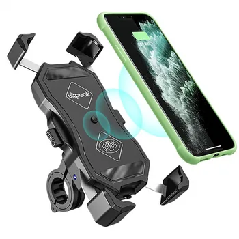 QC3.0 Bezdrátová Nabíječka 3.5-6.5 palcový Telefon Držitele Motocyklu Řídítka jízdních Kol Držák Quick Charge USB Nabíječka GPS Mount Držák