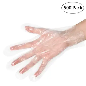 500pcs Jednorázové Polyethylenové Rukavice Sterilní ochranné Rukavice Jednorázové Jídlo, Plastové Nádobí Stravování Kosmetické Rukavice