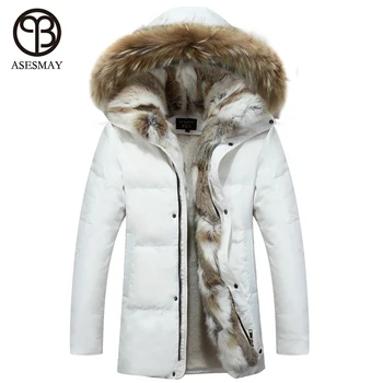 Asesmay 2019 módní muži zimní bundy oblečení značky wellensteyn bunda zimní kabát muži zimní bunda muži kabáty s kapucí mýval