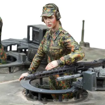 Nelakované Sada 1/16 120mm Bundeswehr Ženské Posádky Tanku pryskyřice Pryskyřice Obrázek miniaturní garáže kit
