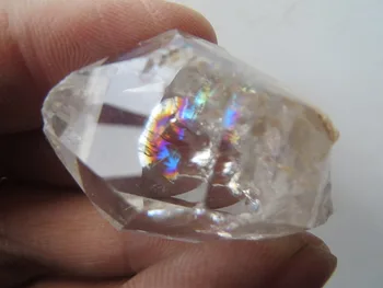 AAA Super Voda Jasné Quartz Crystal Herkimeru Diamant S Velkou Duhu 20.6 g