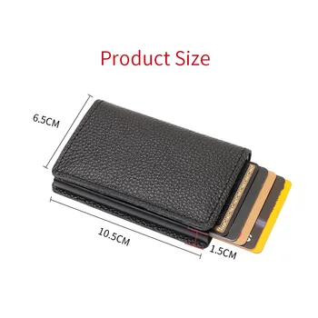 PRAETOR RFID Držák Spojky Pouzdro na vizitky Muži Ženy Inteligentní Peněženka Mini Peněženka Hliníkový Box Držitel Kreditní Karty
