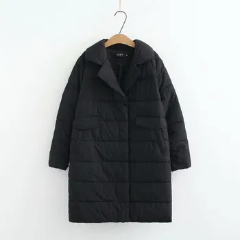 Plus Velikost Ženy Zimní Kabáty Velké Velikosti V-neck Polstrovaný Pevné-line Oblečení