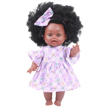 HIINST Holčička Africké Černé Dívka Realistické Panenky 35cm Baby Hračky Pro Děti, Děti, Dívky, Chlapci, Děti, Tělo Hrát Vinylové Panenky