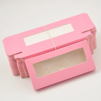50/pack Velkoobchod Falešné Řasy Levandule Balení Karton Box Růžový Vlastní Logo 3d Mink řasy Holografie Krabice Prázdná krabice