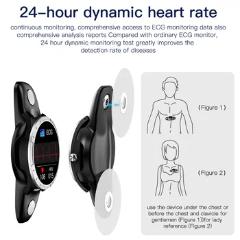 24 hodin dynamický Monitor EKG, PPG HRV Chytré Hodinky 2021 IP68 smart sleep Monitor Fitness Tracker pro muže, ženy otec matka
