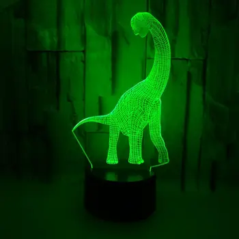 Kreativní 3D LED USB Osvětlovací Kabel Zvířat ve Tvaru Dinosaura Domů Ložnice Dekorativní Vícebarevné Noční Světlo Stolní Lampa Děti Dárky