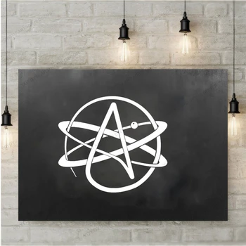 Atom Ateistický Vědecký Ateismus Symbol Moderní Nástěnné Domácí Dekoraci Teen Pokoj Kreativní Zeď Obtisk Art Vinyl Samolepky na Zeď CX734