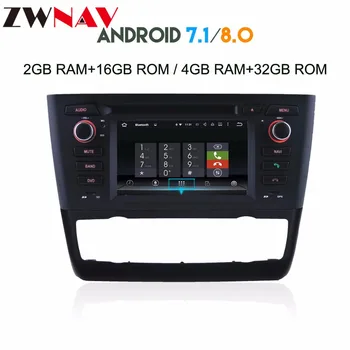 Auto Multimediální Přehrávač, Android 8.0 hlavní jednotka Pro BMW Řady 1 E81 E82 E87 E88 116i 118i gps navigace auto rádio stereo žádné dvd
