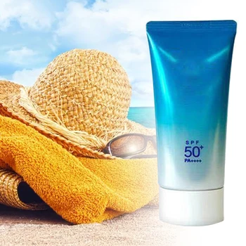 50 ML Přírodní Ochrana proti UV záření Osvěžující Korektor Kosmetiky Kyselina Hyaluronová Obličeje Opalovací krém Cream Make-Up Proti Stárnutí pro Kontrolu Oleje