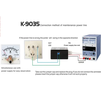 K-9035 Telefon Údržbu, Napájecí Kabel S Multimetrem pro IP 11 X XSMAX XR 8P 8 7P 7 6P 6S základní Deska Opravy