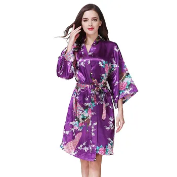 Ženy, Oblečení Na Spaní Hedvábné Kimono Župan Noc Župan Župan Pro Dámy, Domácí Oblečení, Pyžama Plus Velikosti Noční Košile 2019 Nové