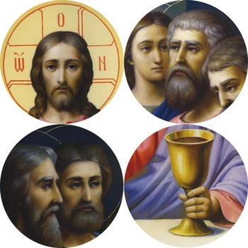 Ježíš Poslední Večeři Obrazy Na Zeď Instituce Eucharistie v Písmu Wall Art Plátno Obrazy Pro Obývací Pokoj