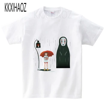 Studio Ghibli Anime Ducha Pryč Maska Bez Tváře Banka Peach Blossom Kreslený T Košile Pro Dítě Chlapci Dívky Děti Tee