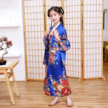 Japonský Styl Dívky Tradiční Kimono Děti Původní Ao Dai Yukata Svatební Šaty Děti, Taneční Haori Harajuku Cosplay Kostýmy