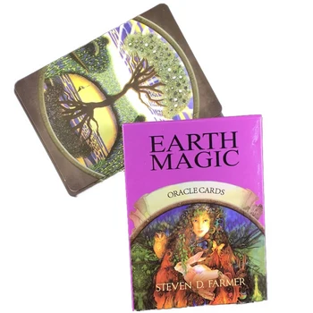 48PCS anglické Verzi Earth Magic Oracle Karty, Tarotové Karty, Věštci Palubě Tajemné Věštění, Karty, Hry, Párty Desková Hra