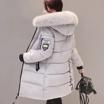 Tovární přímý prodej zahraniční obchod velké velikosti dámské oblečení 2020 nové zimní mid-délka péřová bunda