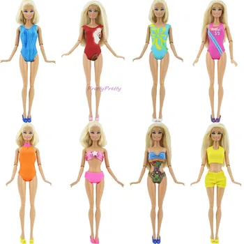 Lot 10 Sad Módní Plavky Letní Beach Plavky Plavky Bikiny Oblečení a Doplňky pro Panenku Barbie Baby Girl xMas Hračky