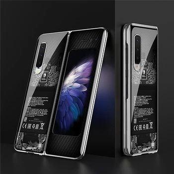 Galvanické pokovování Ochranný Kryt Telefonu Shell pro Samsung Galaxy Fold Fold 2 F9000 W20 Z Flip Telefon All-inclusive Telefon Případě