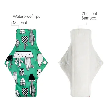 Opakovaně Bambusové Tkaniny v Pračce Menstruační Pad pro lady Hygienické Menstruační Kalhotky Pad 250mm