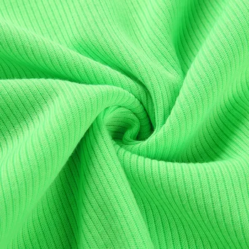 Fluorescenční Zelená Žlutá Rolák Pletené Svetr Ženy Podzim Zima Ležérní Dlouhý Rukáv Žebrované Svetr Streetwear Pulovry