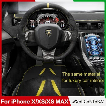 SanCore pro iPhone X XS Max Telefon Případ umělé Kůže Full-ochrana ALCANTARA Obchodní Telefonní Shell Semiš Zadní Kryt taška