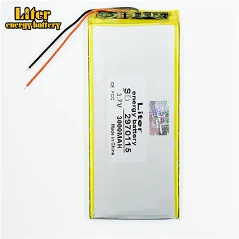 Tablet baterie 2970115 3.7 V 3000mah tablet baterie značky tablet obecné polymer lithium baterie