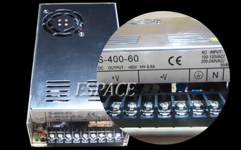 Nejlepší kvalita 60V 6.6 400W Spínaný zdroj Řidiče SMPS CNC AC 100-240V Vstup pro DC 60V doprava zdarma