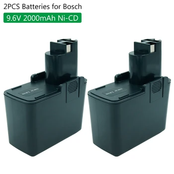 2KS 9.6 V 2.0 Ah Ni-CD nikl-kadmiové elektrické Nářadí Nabíjecí Batteriy pro Bosch Akumulátorové Vrtačky BAT001 GSR 9.6 VE s. o. PSB 9.6 GLI 9,6 V