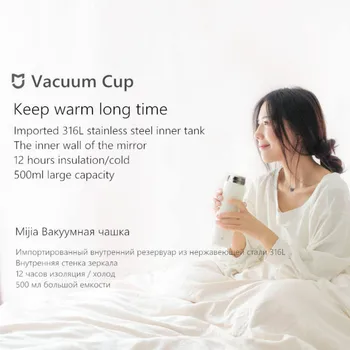 Původní Xiaomi Mijia 500ML Termoska z Nerezové Oceli Vakuové Baňky Velká Kapacita Izolace Láhev Vody Cup