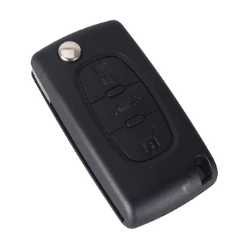 KEYYOU 20x 3 Tlačítka Dálkového Flip Skládací Klíč Shell Případě Fob Pro Peugeot 307 407 607 CE0523 Prázdné, Bez Drážky, Klíč, Kryt Případ