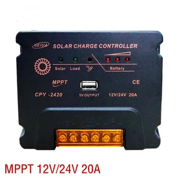 24 hodinový výstup 12V24V 20A MPPT Solární Energie systému, regulátor Automaticky identifikovat napětí baterie USB5V1A