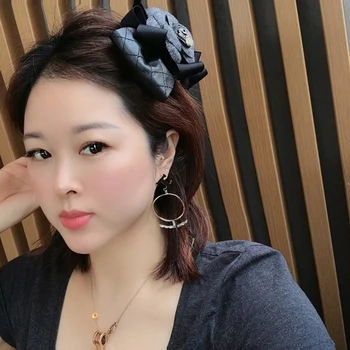 2020 Nové Korea Styl Vlásenka Sladké Kůry Camellia s Velkou Mašlí Jednoduchý Top Jarní Klip Klip pro Ženy Módní Vlasové Doplňky