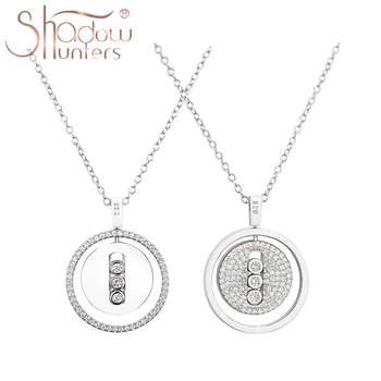 Lovec STÍNŮ 925 Sterling Silver Štěstí Přívěskem Náhrdelník Pro Ženy Šperky Dlouhý Svetr Řetěz Módní Femme Collier Luxe