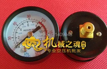 2.5 P 3P5P Tichý olej zdarma malý vzduchový kompresor části tabulky 40mm 50mm tlak gauge 0-180psi 0-12bar závit 1/8 1/4