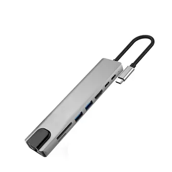 USB C Notebook, Dokovací Stanice, USB 3.0, HDMI, Gigabit PD Fealushon MacBook pro Samsung Galaxy S9 /S8 / S8+Typ C Dock USB HUB