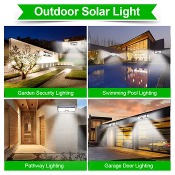 Solární Cesta Světla LED Pohybové Čidlo Solární Lampy pro Zahradní Nepromokavý Venkovní Osvětlení Bílé Nouzové Ulici Nástěnné svítidlo