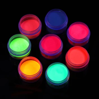 UR CUKRU 4/6/10ks Fluorescenční Neonové Namáčení Nehty Prášek Set Gradient Dip Glitter Pigment Prachu Nail Art Dekorace Přírodní Suché