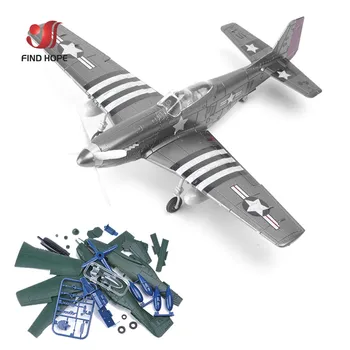 1/48 4D Mustang P-51 Fighter Sestavit Model Světové Války Puzzle letadlo Letadlo Sbírky Scéna Sandpan Herní Model Hračka