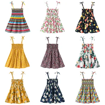 Národní styl milé dívky šaty ležérní letní děti skluzu šaty dětské oblečení pláži dovolenou