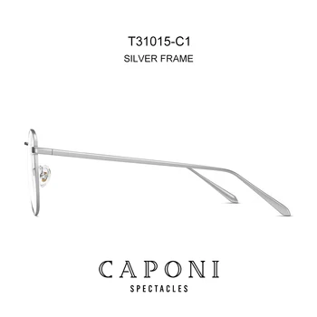 CAPONI Čistý Titan Frame Brýle Ženy Módní čisté Sklenice Sqaure Brýle k Dispozici Pro Vlastní Prescripiton T31015